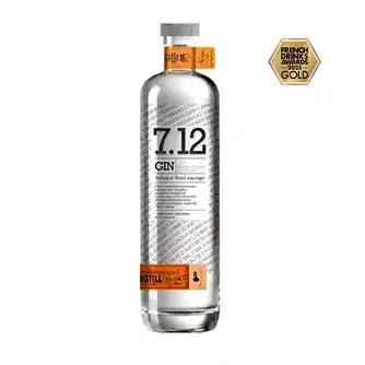 Bouteille de Gin 7.12 de la Distillerie de Fontagard